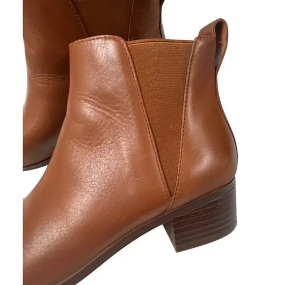 SIZE 5 Womens J.Crew Fallon Brown Leather Western Pointed Toes Factory Booties - Picture 8 of 10